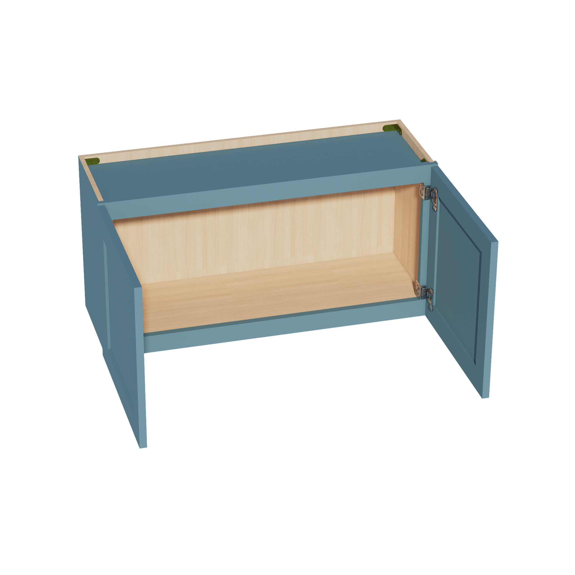 TG - W3618: Soft Green Shaker 36"W x 18"H 2 Doors Standard Wall Bridge Cabinet - NextCabinets