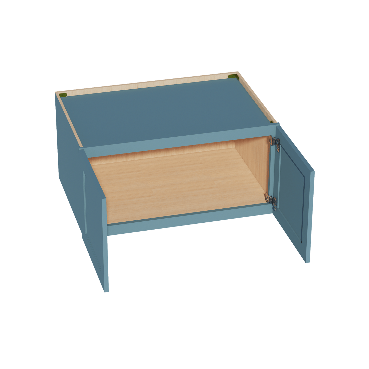 TG - W361824: Soft Green Shaker 36"W x 18"H x 24"D 2 Doors Standard Bridge Wall Cabinet - NextCabinets