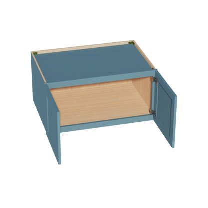 TG - W361824: Soft Green Shaker 36"W x 18"H x 24"D 2 Doors Standard Bridge Wall Cabinet - NextCabinets