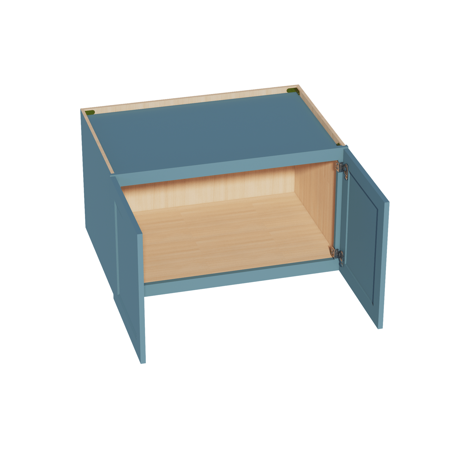 TG - W362124: Soft Green Shaker 36"W x 21"H x 24"D 2 Doors & 1 Shelf Standard Bridge Wall Cabinet - NextCabinets