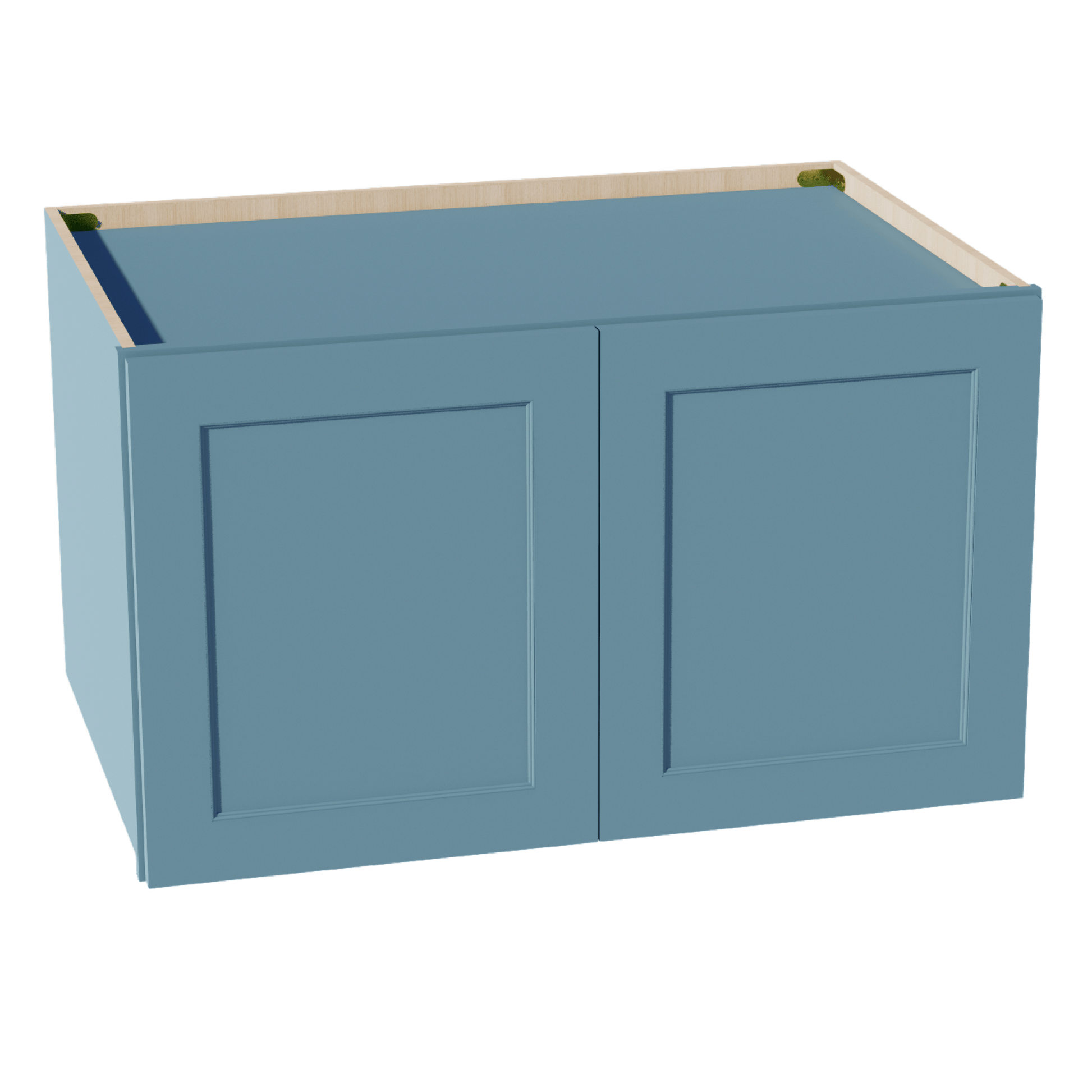 TG - W362124: Soft Green Shaker 36"W x 21"H x 24"D 2 Doors & 1 Shelf Standard Bridge Wall Cabinet - NextCabinets
