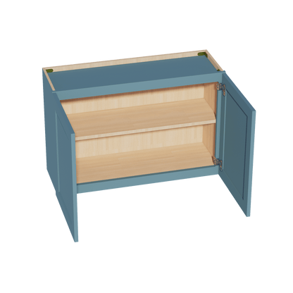 TG - W3624: Soft Green Shaker 36"W x 24"H 2 Doors Standard Wall Bridge Cabinet - NextCabinets