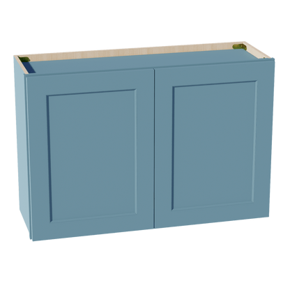 TG - W3624: Soft Green Shaker 36"W x 24"H 2 Doors Standard Wall Bridge Cabinet - NextCabinets