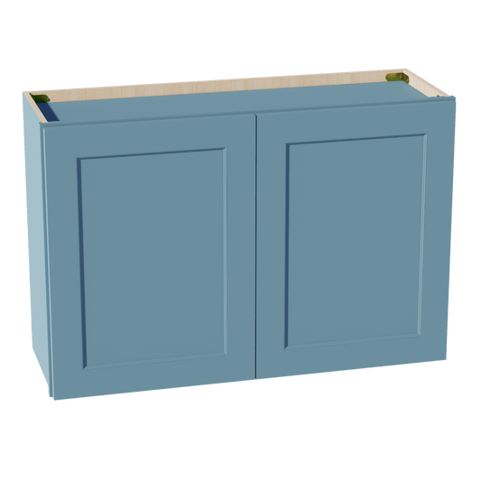 TG - W3624: Soft Green Shaker 36"W x 24"H 2 Doors Standard Wall Bridge Cabinet - NextCabinets