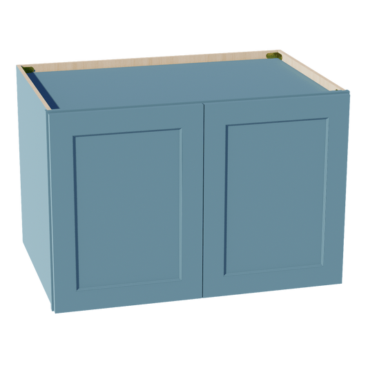 TG - W362424: Soft Green Shaker 36"W x 24"H x 24"D 2 Doors & 1 Shelf Standard Bridge Wall Cabinet - NextCabinets