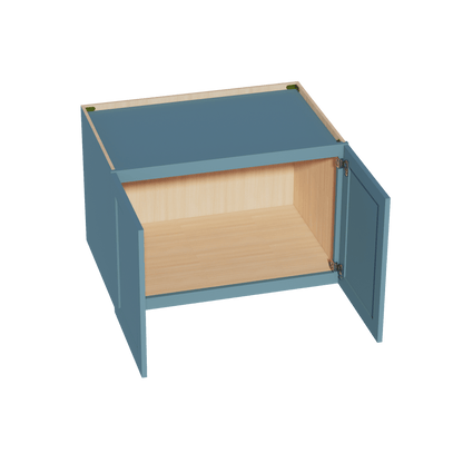 TG - W362424: Soft Green Shaker 36"W x 24"H x 24"D 2 Doors & 1 Shelf Standard Bridge Wall Cabinet - NextCabinets