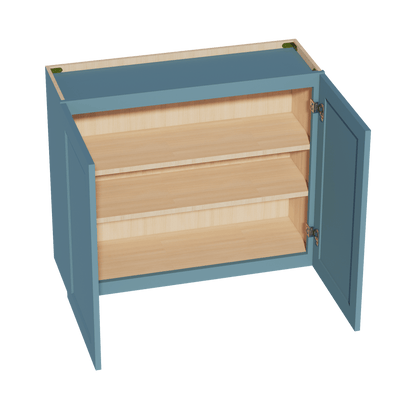 TG - W3630: Soft Green Shaker 36"W x 30"H 2 Doors & 2 Shelves Standard Wall Cabinet - NextCabinets