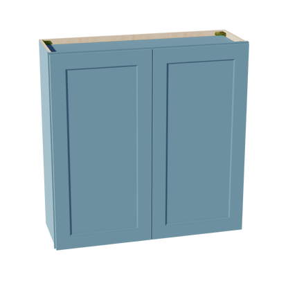 TG - W3636: Soft Green Shaker 36"W x 36"H 2 Doors & 2 Shelves Standard Wall Cabinet - NextCabinets