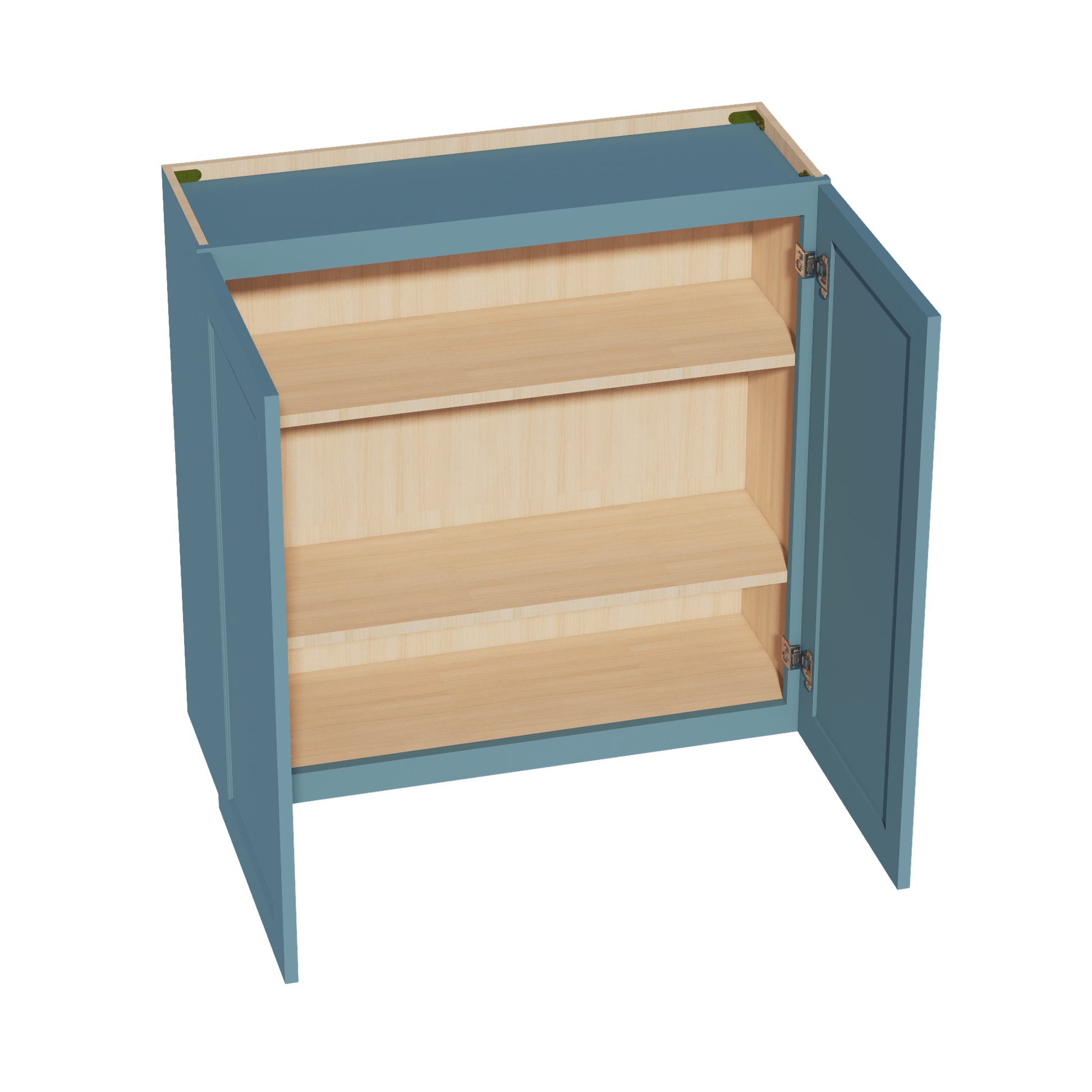 TG - W3636: Soft Green Shaker 36"W x 36"H 2 Doors & 2 Shelves Standard Wall Cabinet - NextCabinets