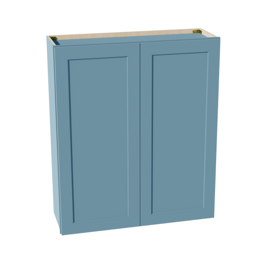 TG - W3642: Soft Green Shaker 36"W x 42"H 2 Doors & 3 Shelves Standard Wall Cabinet - NextCabinets