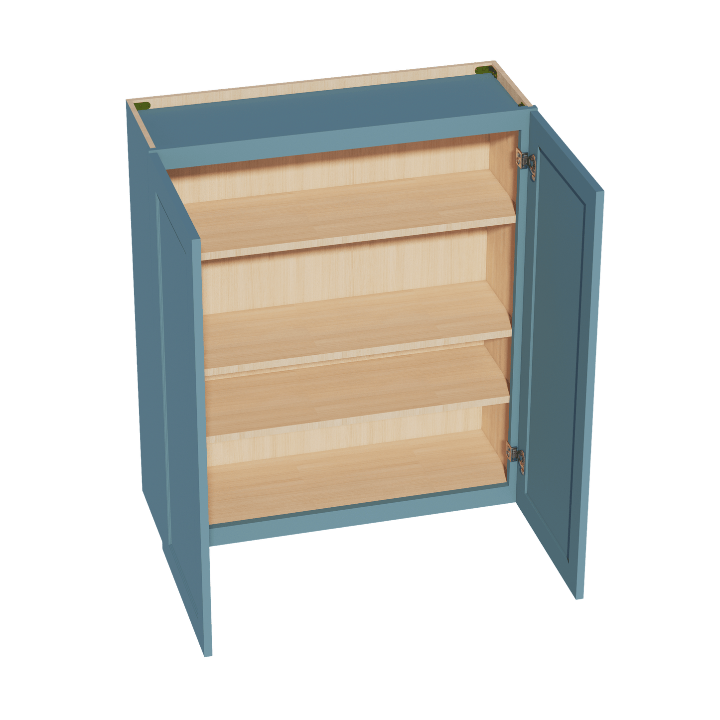 TG - W3642: Soft Green Shaker 36"W x 42"H 2 Doors & 3 Shelves Standard Wall Cabinet - NextCabinets