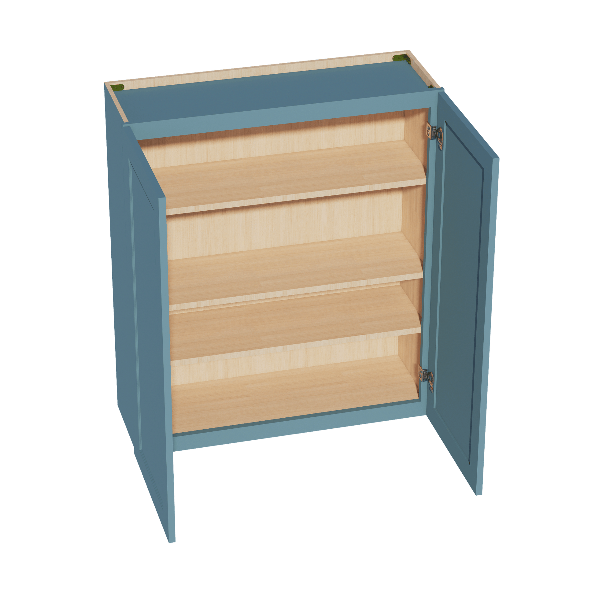 TG - W3642: Soft Green Shaker 36"W x 42"H 2 Doors & 3 Shelves Standard Wall Cabinet - NextCabinets