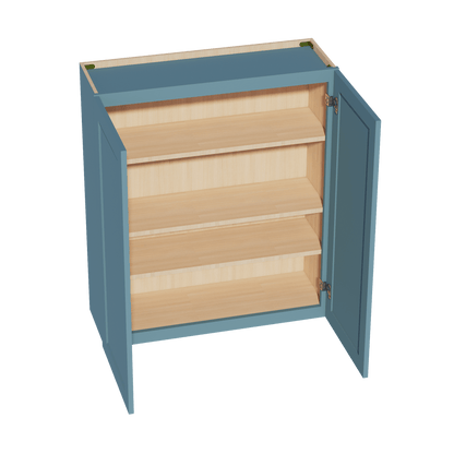 TG - W3642: Soft Green Shaker 36"W x 42"H 2 Doors & 3 Shelves Standard Wall Cabinet - NextCabinets