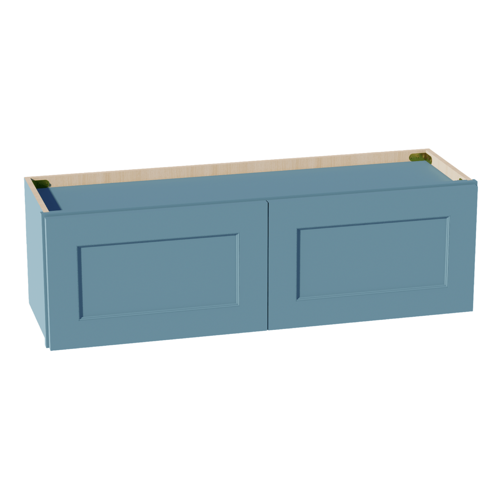 TG - W3912: Soft Green Shaker 39"W x 12"H 2 Doors Standard Wall Bridge Cabinet - NextCabinets