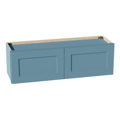 TG - W3912: Soft Green Shaker 39"W x 12"H 2 Doors Standard Wall Bridge Cabinet - NextCabinets
