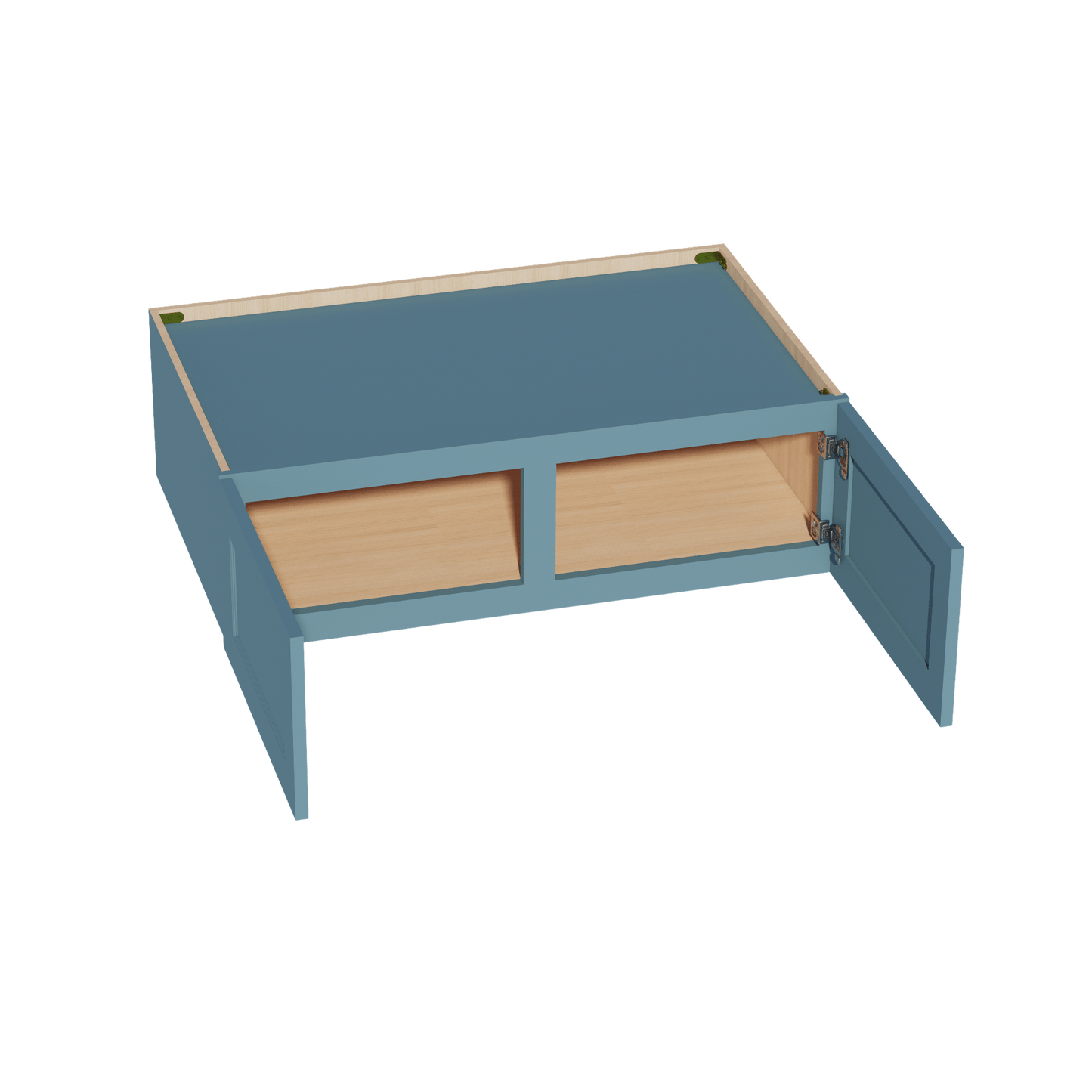 TG - W391224: Soft Green Shaker 39"W x 12"H x 24"D 2 Doors Standard Bridge Wall Cabinet - NextCabinets