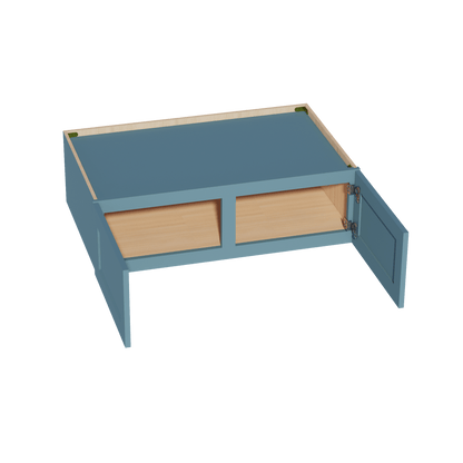 TG - W391224: Soft Green Shaker 39"W x 12"H x 24"D 2 Doors Standard Bridge Wall Cabinet - NextCabinets