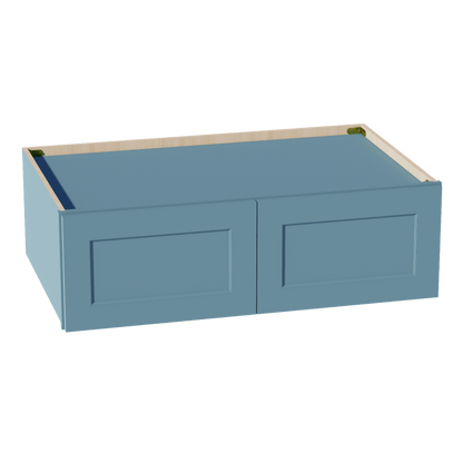 TG - W391224: Soft Green Shaker 39"W x 12"H x 24"D 2 Doors Standard Bridge Wall Cabinet - NextCabinets