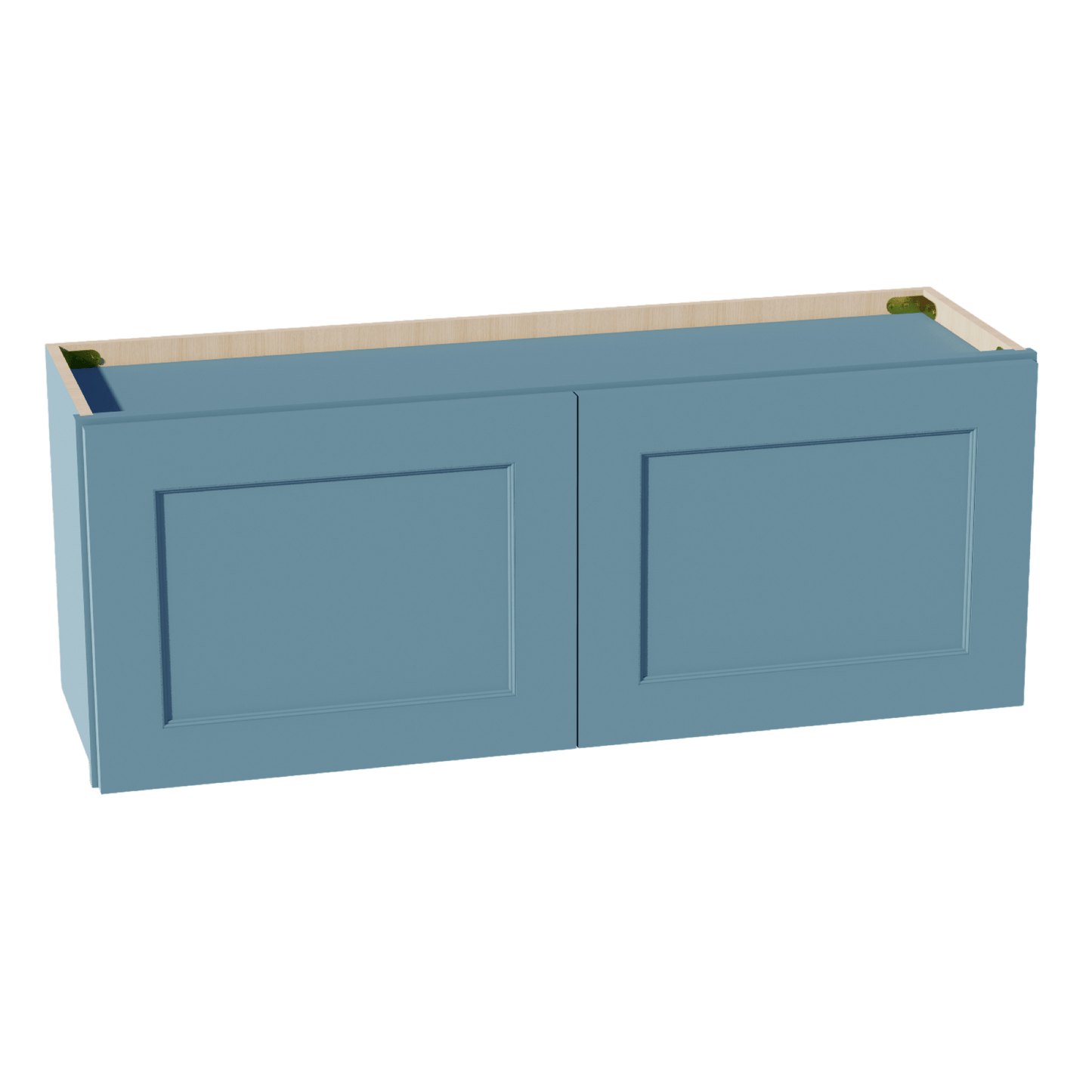 TG - W3915: Soft Green Shaker 39"W x 15"H 2 Doors Standard Wall Bridge Cabinet - NextCabinets