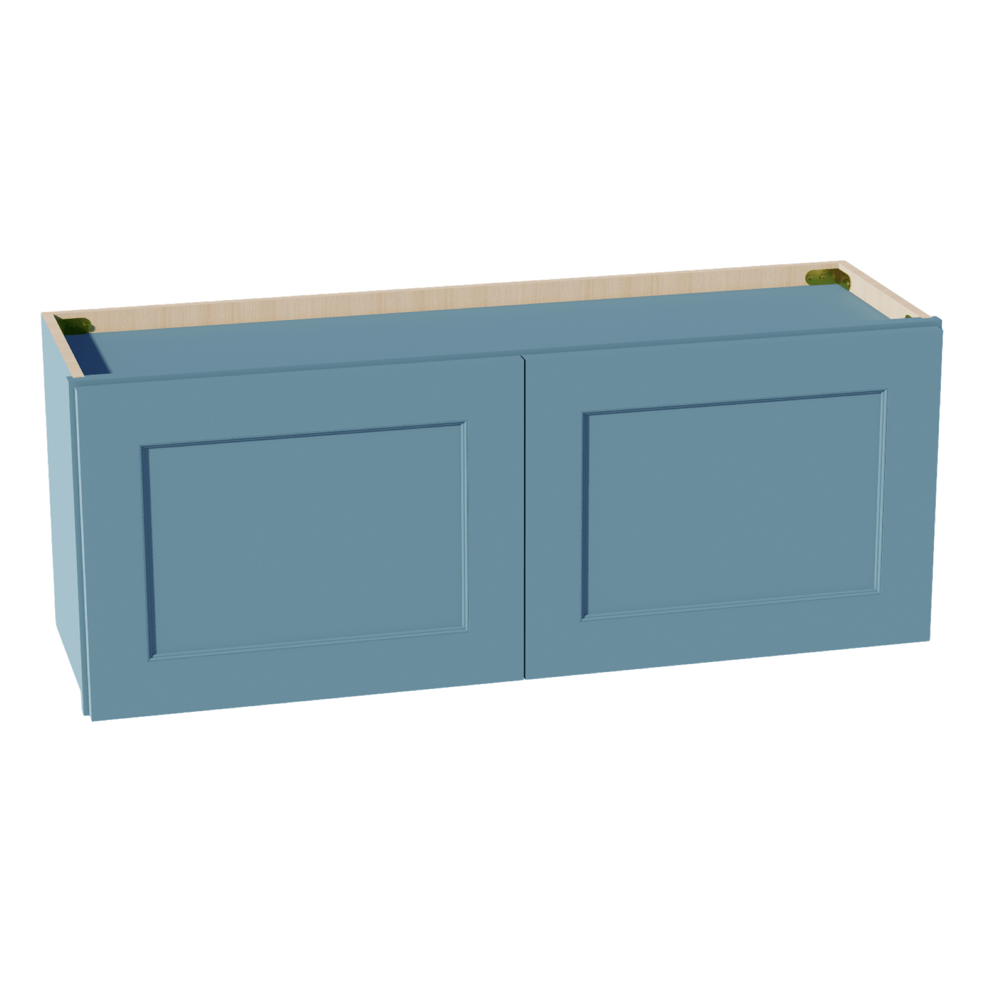 TG - W3915: Soft Green Shaker 39"W x 15"H 2 Doors Standard Wall Bridge Cabinet - NextCabinets