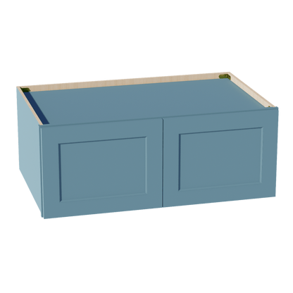 TG - W391524: Soft Green Shaker 39"W x 15"H x 24"D 2 Doors Standard Bridge Wall Cabinet - NextCabinets