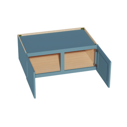 TG - W391524: Soft Green Shaker 39"W x 15"H x 24"D 2 Doors Standard Bridge Wall Cabinet - NextCabinets