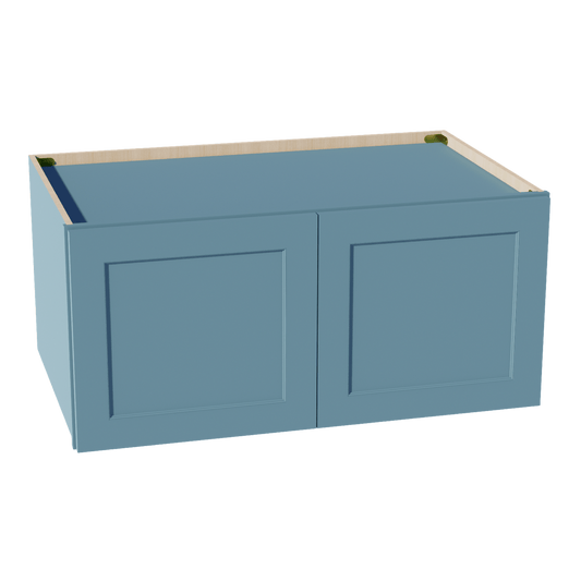 TG - W391824: Soft Green Shaker 39"W x 18"H x 24"D 2 Doors Standard Bridge Wall Cabinet - NextCabinets