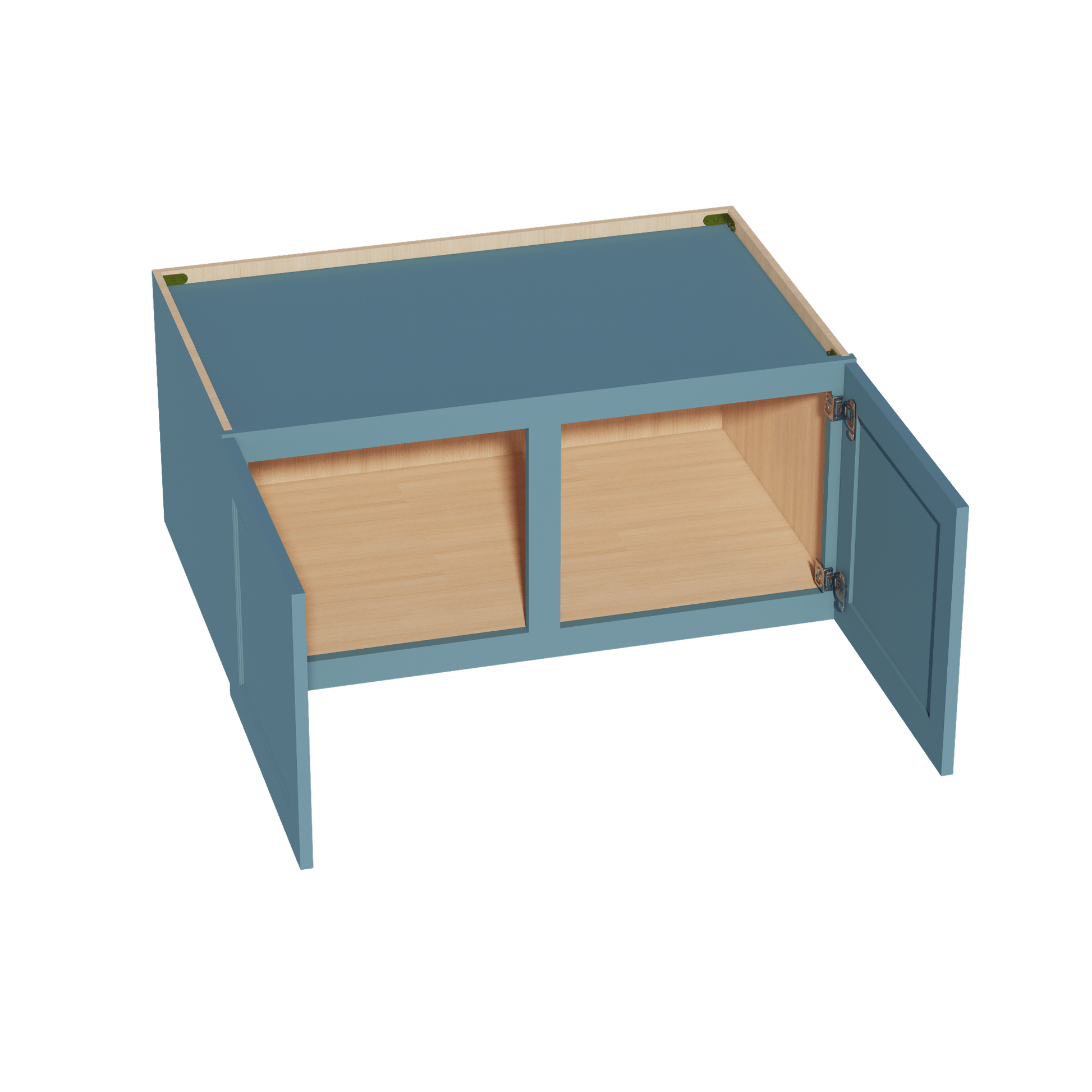 TG - W391824: Soft Green Shaker 39"W x 18"H x 24"D 2 Doors Standard Bridge Wall Cabinet - NextCabinets