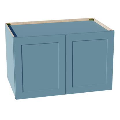 TG - W392424: Soft Green Shaker 39"W x 24"H x 24"D 2 Doors & 1 Shelf Standard Bridge Wall Cabinet - NextCabinets