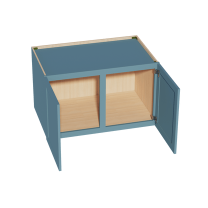 TG - W392424: Soft Green Shaker 39"W x 24"H x 24"D 2 Doors & 1 Shelf Standard Bridge Wall Cabinet - NextCabinets