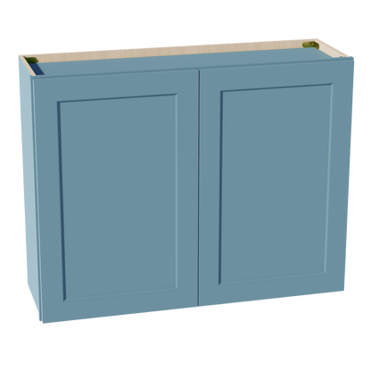 TG - W3930: Soft Green Shaker 39"W x 30"H 2 Doors & 2 Shelves Standard Wall Cabinet - NextCabinets