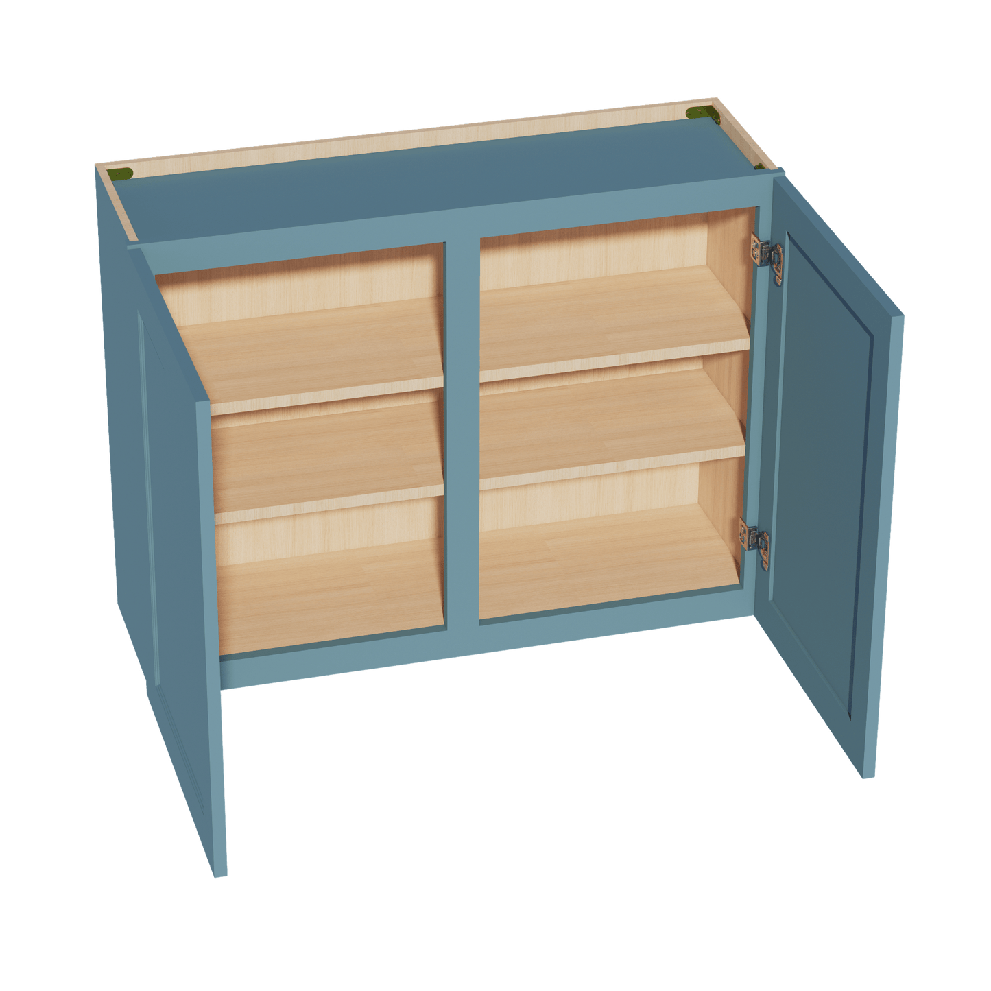 TG - W3930: Soft Green Shaker 39"W x 30"H 2 Doors & 2 Shelves Standard Wall Cabinet - NextCabinets