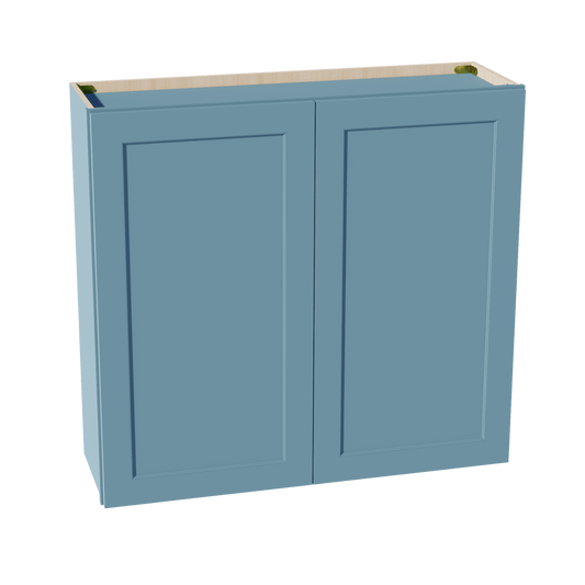 TG - W3936: Soft Green Shaker 39"W x 36"H 2 Doors & 2 Shelves Standard Wall Cabinet - NextCabinets