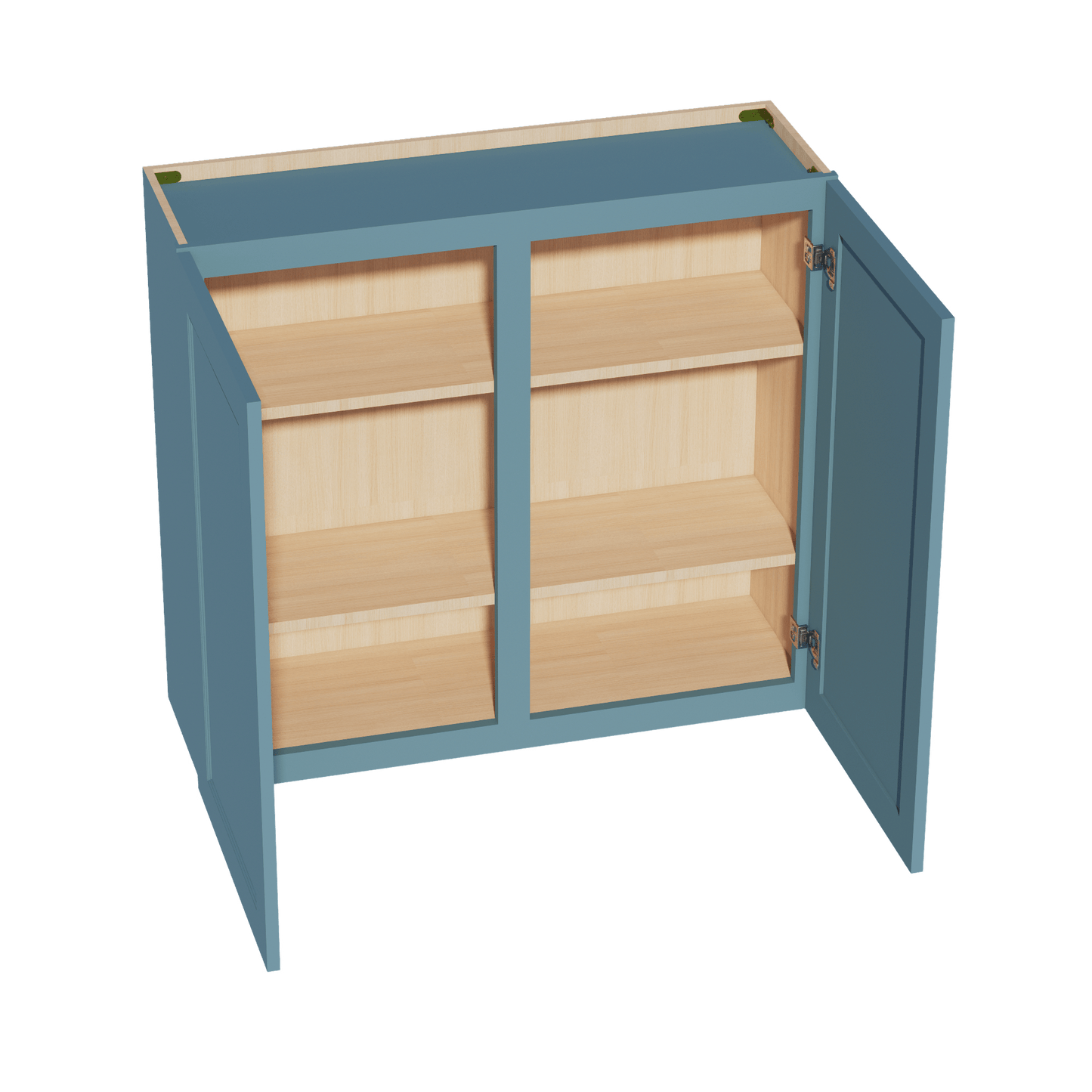TG - W3936: Soft Green Shaker 39"W x 36"H 2 Doors & 2 Shelves Standard Wall Cabinet - NextCabinets