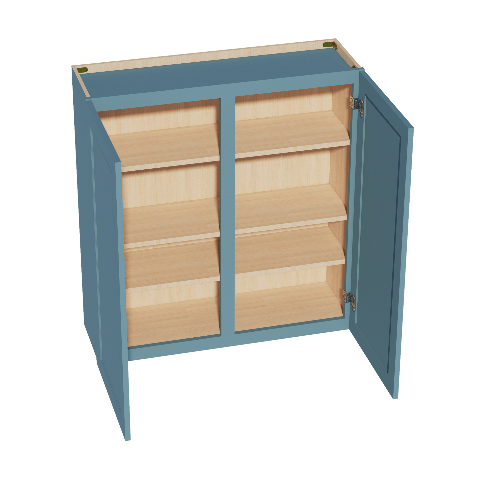 TG - W3942: Soft Green Shaker 39"W x 42"H 2 Doors & 3 Shelves Standard Wall Cabinet - NextCabinets