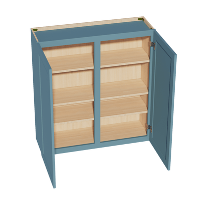 TG - W3942: Soft Green Shaker 39"W x 42"H 2 Doors & 3 Shelves Standard Wall Cabinet - NextCabinets