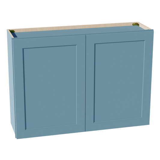TG - W4230: Soft Green Shaker 42"W x 30"H 2 Doors & 2 Shelves Standard Wall Cabinet - NextCabinets