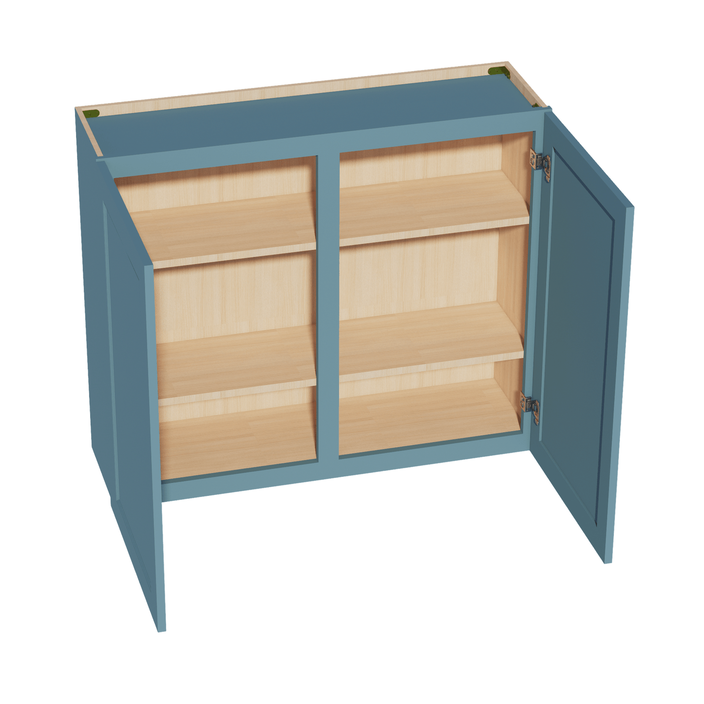 TG - W4236: Soft Green Shaker 42"W x 36"H 2 Doors & 2 Shelves Standard Wall Cabinet - NextCabinets