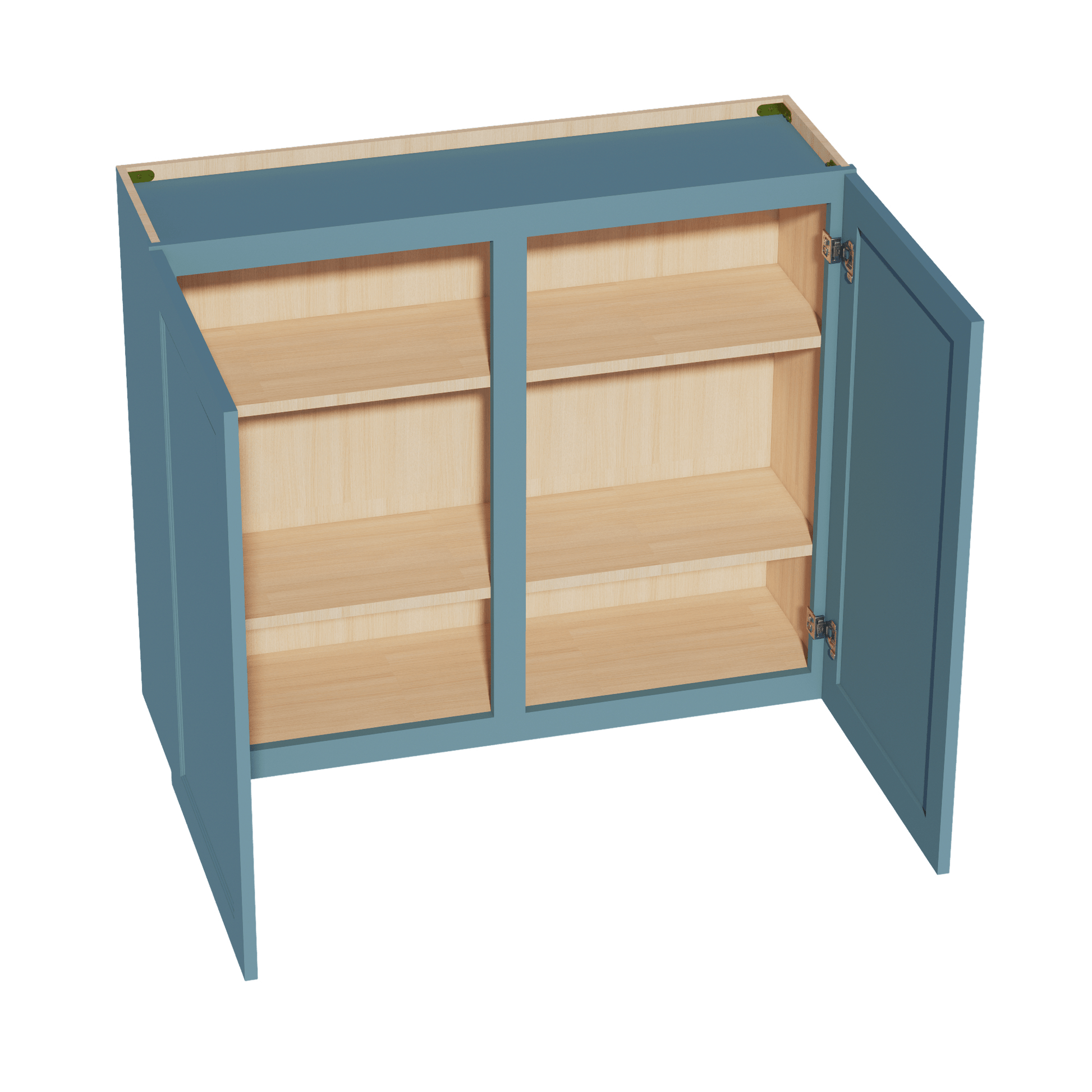 TG - W4236: Soft Green Shaker 42"W x 36"H 2 Doors & 2 Shelves Standard Wall Cabinet - NextCabinets