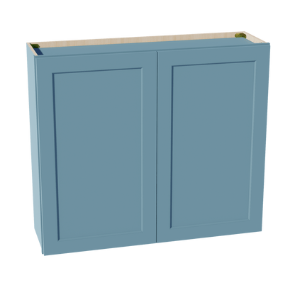 TG - W4236: Soft Green Shaker 42"W x 36"H 2 Doors & 2 Shelves Standard Wall Cabinet - NextCabinets