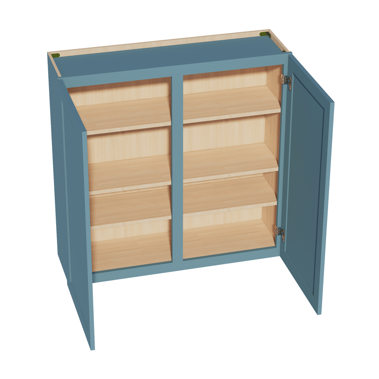 TG - W4242: Soft Green Shaker 42"W x 42"H 2 Doors & 3 Shelves Standard Wall Cabinet - NextCabinets