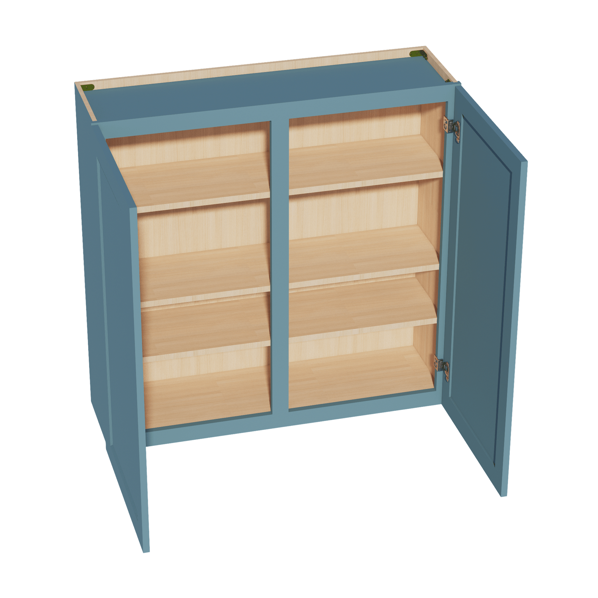 TG - W4242: Soft Green Shaker 42"W x 42"H 2 Doors & 3 Shelves Standard Wall Cabinet - NextCabinets