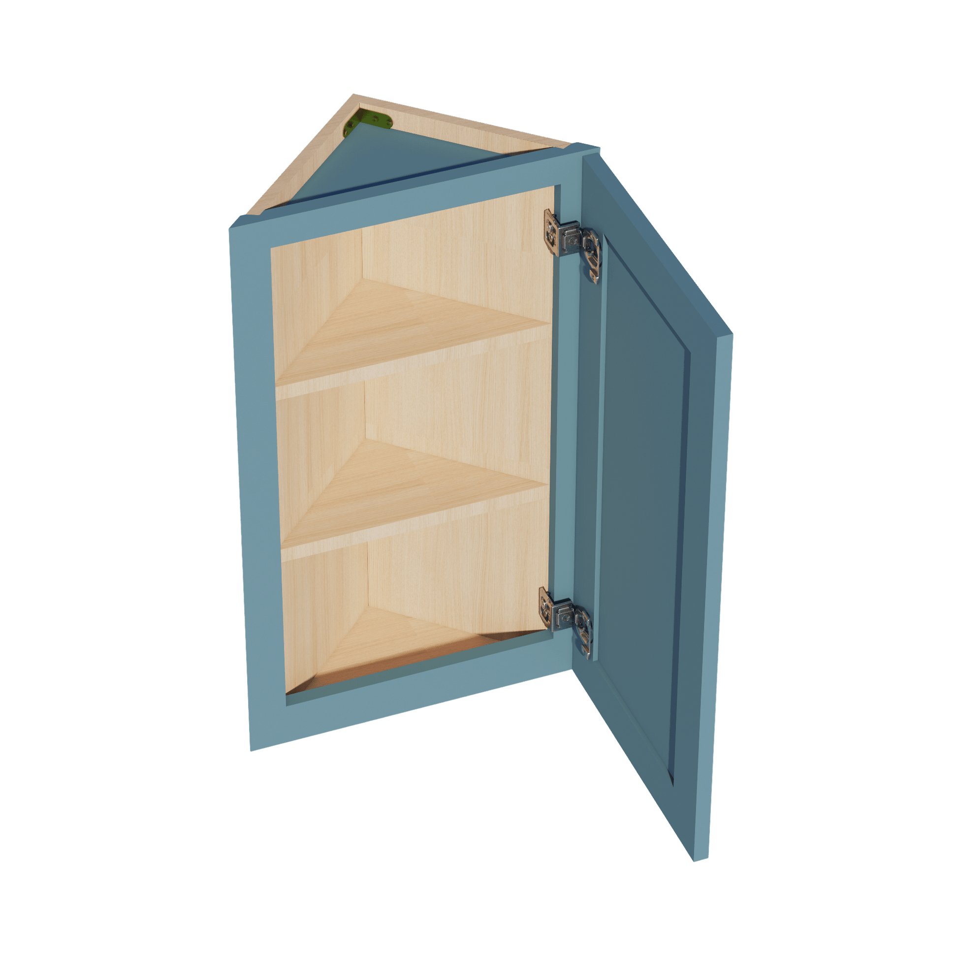 TG - WAE1230: Soft Green Shaker 12"W x 30"H x 12"D 1 Door & 2 Shelves Wall Angle End Cabinet - NextCabinets