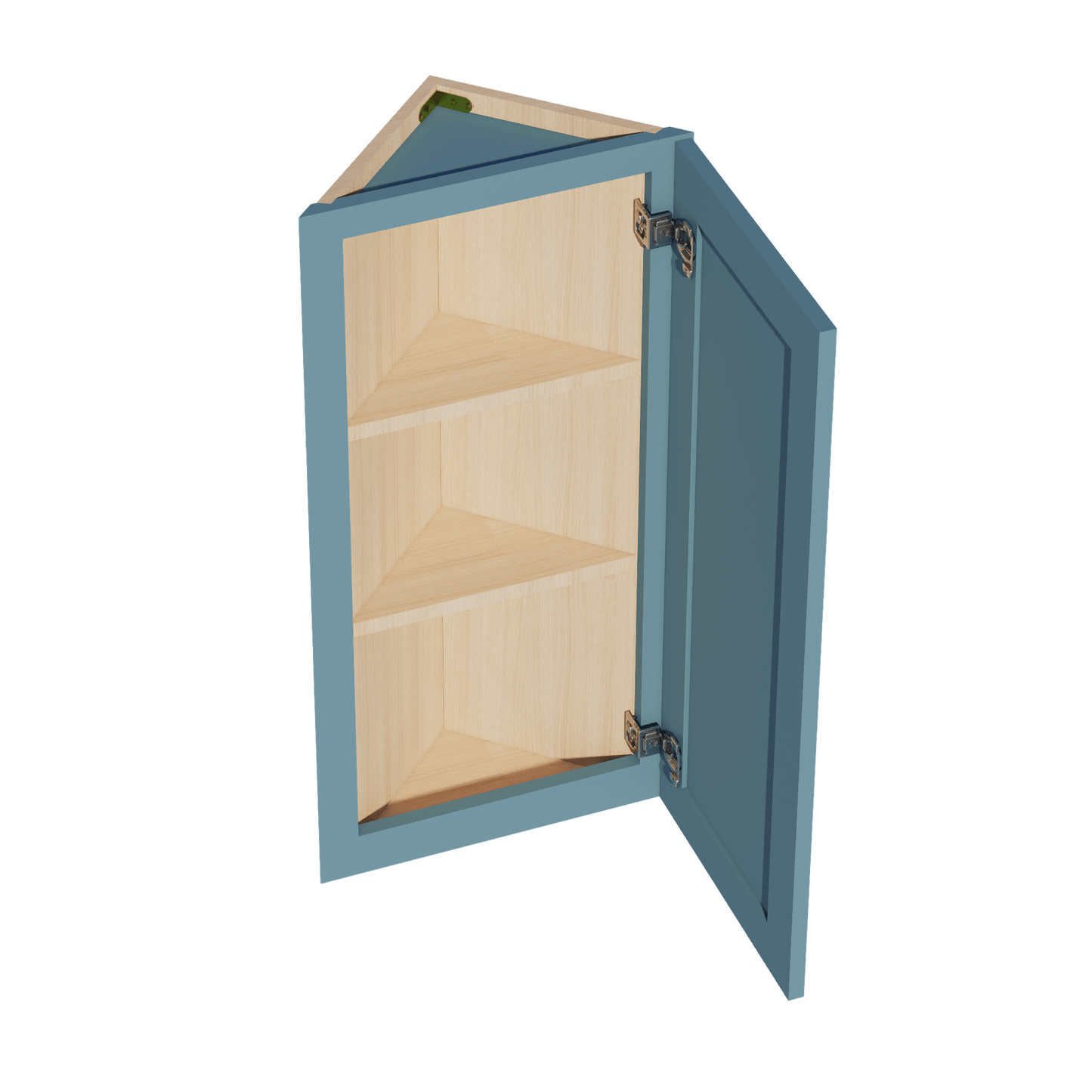 TG - WAE1236: Soft Green Shaker 12"W x 36"H x 12"D 1 Door & 2 Shelves Wall Angle End Cabinet - NextCabinets