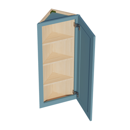 TG - WAE1242: Soft Green Shaker 12"W x 42"H x 12"D 1 Door & 3 Shelves Wall Angle End Cabinet - NextCabinets
