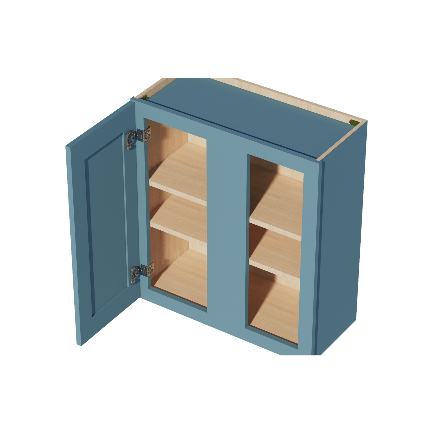 TG - WBC2730: Soft Green Shaker 27"W x 30"H 1 Door & 2 Shelves Wall Blind Corner Cabinets - NextCabinets