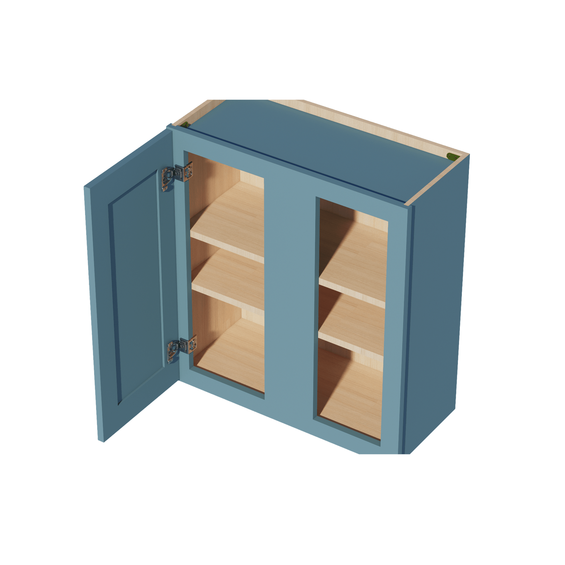 TG - WBC2730: Soft Green Shaker 27"W x 30"H 1 Door & 2 Shelves Wall Blind Corner Cabinets - NextCabinets