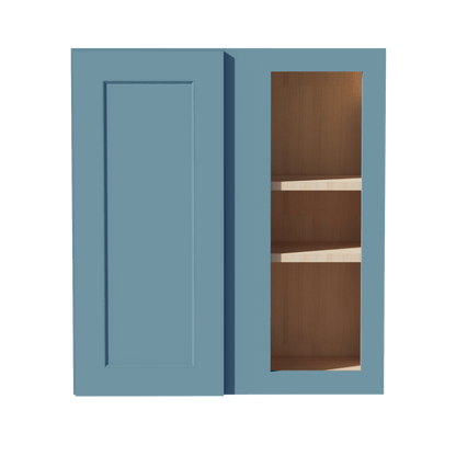 TG - WBC2730: Soft Green Shaker 27"W x 30"H 1 Door & 2 Shelves Wall Blind Corner Cabinets - NextCabinets