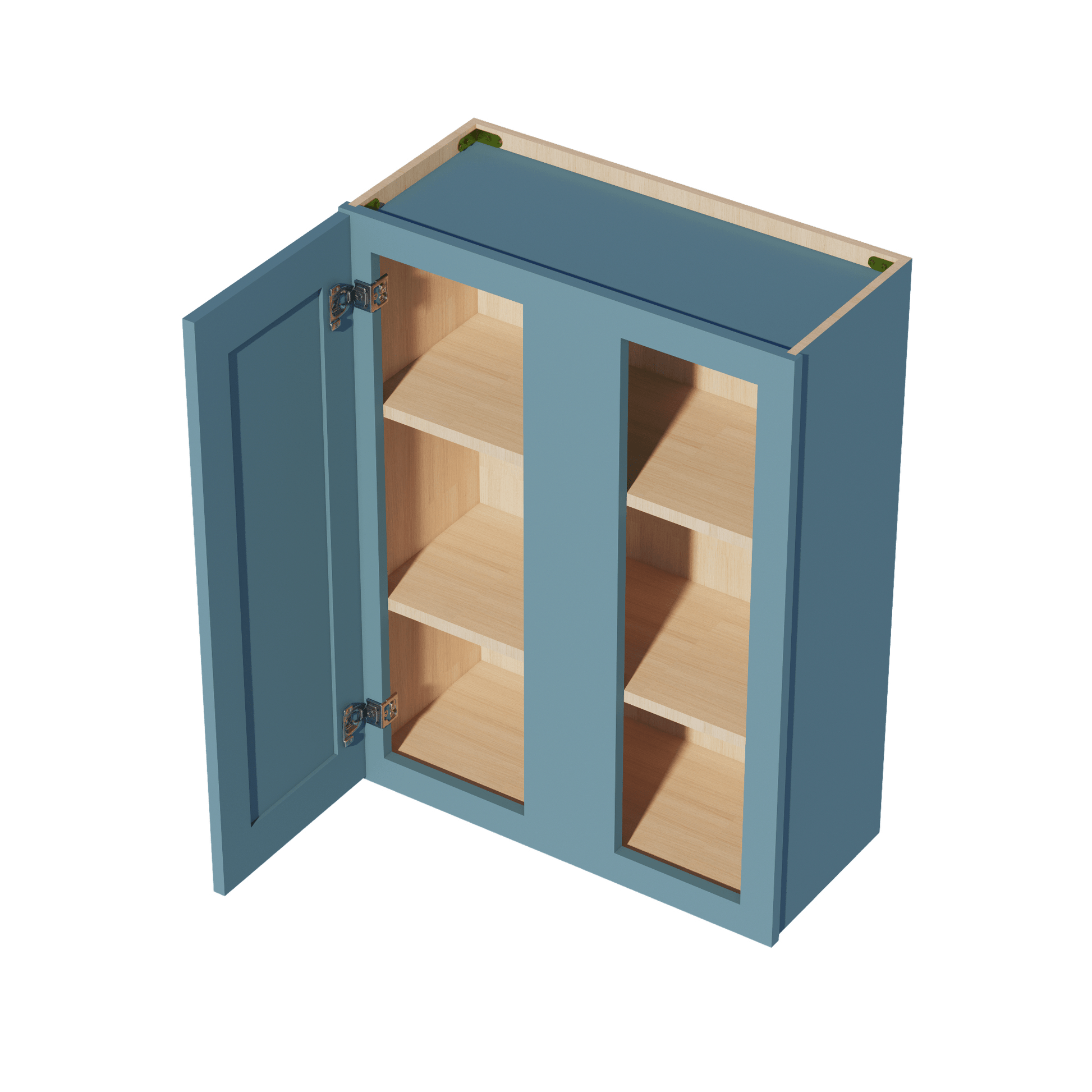 TG - WBC2736: Soft Green Shaker 27"W x 36"H 1 Door & 2 Shelves Wall Blind Corner Cabinets - NextCabinets