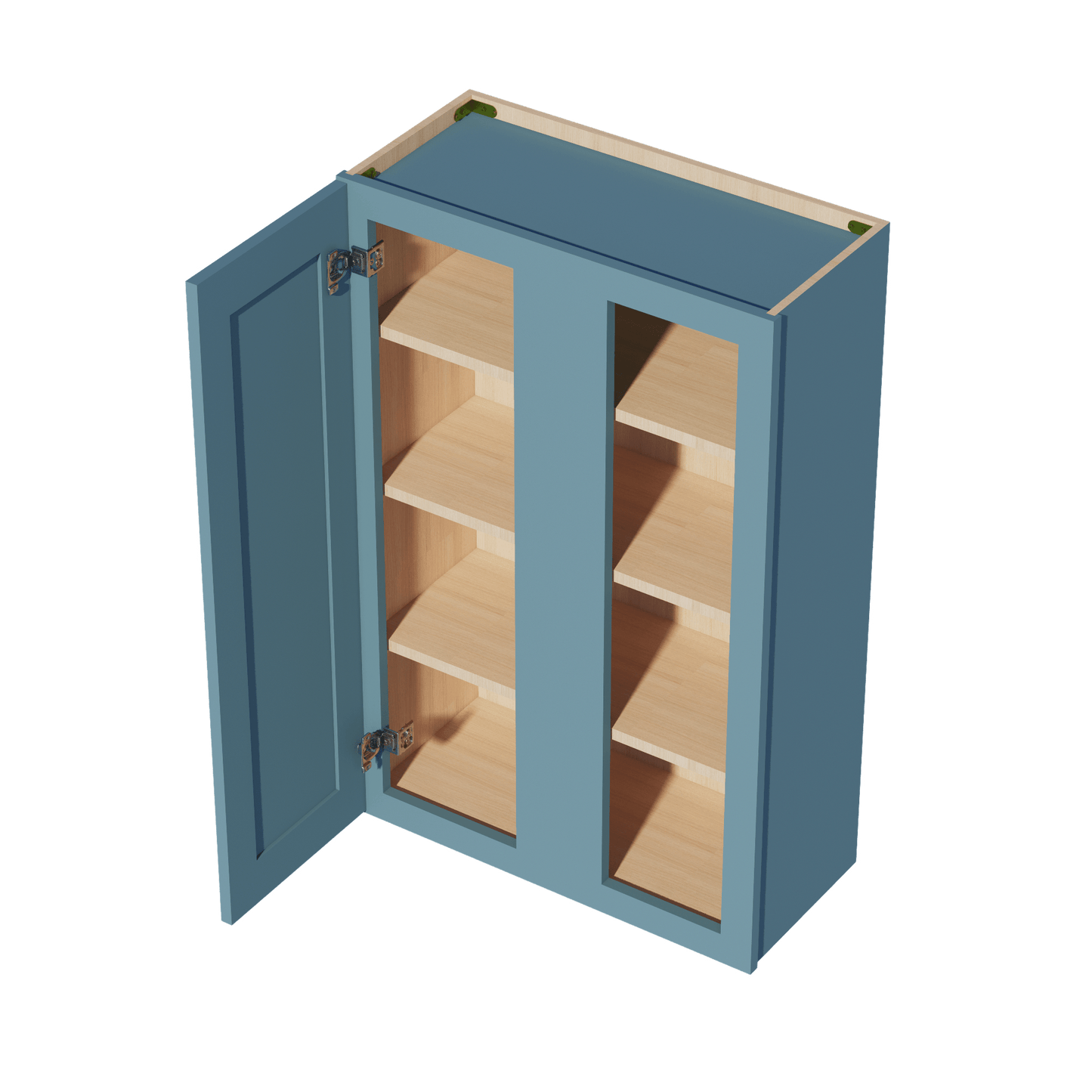 TG - WBC2742: Soft Green Shaker 27"W x 42"H 1 Door & 2 Shelves Wall Blind Corner Cabinets - NextCabinets